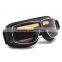 BJ-GT-011 Aftermarket Adult Black Leather Helmet Glasses Motorbike Goggles