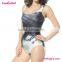Plus Size Color Flower Beachwear