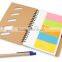 Notebook with double Rings flags sticky notes with pen/spiral notebook with sticky note&spiral notebook with sticky note