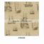 affordable printed pvc coated wallpaper, brown mediterranean sailing wall decal for baby room , import wall covering wholesaler
