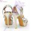 high quality round toe wholesale price lady sandals 2015