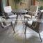 high quality glass round table and chair restaurant furniture
