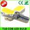 junhua guangzhou Factory 12V 9v DC 168 194 151 T10 COB 2w LED Lights Reverse Lights W5W T10 cob led