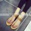 2016 Summer New Arrival Flat Buckle Thong Flip T-strip Flat Sandals
