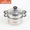 Multi-layer stainless steel steamer cooking pot with steel lid bakelite handles