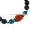 Turquoise & Red Agate & Zinc Alloy Black Agate Bracelets