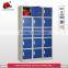 high quality blue KD structure metal 15 doors vertical locker