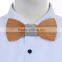 Nature wooden fashion bow ties OEM design order