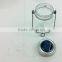 Metal lid clear glass flicker blue led sun jar garden light