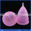 female hygiene period pink silicone cup menstrual products