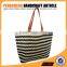Beautiful orange color stripe paper straw material beach crochet bag women fashion handbag