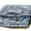 Gray Camo Pattern Tyvek Paper Zipper Portfolio With Pocket For iPad & Tablets 10"