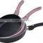 pink Kitchenware item induction aluminum fry pan set forged fry pan