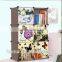 Baby plastic foldable storage wardrobe cabinet