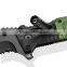 Pocket knife with Half serrated Blade outdoor rescue survival Army Pocket knife with Led light & glass breaker