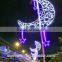Outdoor Christmas 3d Moon Motif Light Christmas Street Decorative 3d Motif Light
