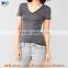 Solid color V-neck T-shirt Great wild girl's NEW style Solid color V-neck T-shirt