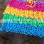 Hand knitted crochet baby colorful one piece dress