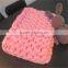 pink hand made chunky wool Bulky Knit Throw