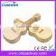 Wooden or bamboo guitar usb flash drives with key ring for promo