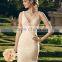 (MY2165) MARRY YOU Sexy Mermaid Dress Sleeveless V-neck Beaded Lace Wedding Gowns 2015