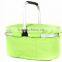 XZH 24L foldable round picnic basket with portable aluminium handle