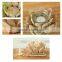 2016 Unique Cheap Artificial handmade Wooden Glass Bubble Lotus Candle Holder
