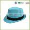 Simple Sky blue wholesale men's hats fedora