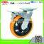125mm American style welding housing PU heavy duty caster