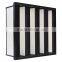 Plastic Frame V Bank Air Filter, V bank filter