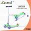 120/80mm 3 wheel plug in aluminum T bar kids kick three wheel scooter with pedal