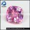 guangxi 10 mm square checkerboard pink cz cubic zirconia gem stone for jewelry