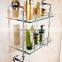 20702 Bathroom Accessory Heart Double Glass Shelf Hotel Use Modern Kitchen