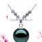 AAA 9-10MM New Design Unique Tahiti Pearl Pendant With 925 Silver Necklace