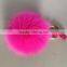 10CM wholesale fox fur pom poms fox fur balls for hats fox pom pom with/without keychain