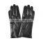 Fashion ladies sheepskin leather gloves with black bowknot cuff