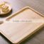 New style rectangular pine storage oil finished wooden tray for sale