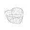 Golden heart shaped gift packaging stackable basket