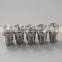 3/8", 1/2",3/4" Brass and stainless steel BD In-line versions Hollow cone sprays nozzles