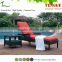 TG15-0261 Pool side plastic rattan wicker lounge chair with footrest