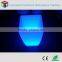 Manufacturer PE LED square flower pot/PE led bucket with remote control 16 mix changeable colors Up34*Dn26*H26CM