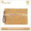 Eco-friendly cork pouch portugal women clutch bags natural handbag