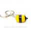 Custom bee cartoon key chain holder/keyholder