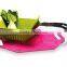 Plastic Folding vegetable Colander with handle