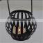 black pillar candle holder iron lamp