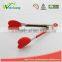 WCHXK06 Premium Comfort Stainless Steel Locking heart shape Food Tongs with Heat Resistant Silicone Heads, Good Grip