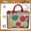PP Laminated juco tote bag with padded rope handle