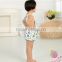 Wholesale baby girls 100%cotton lace jumpsuit ,floral printed jumpsuit for baby girls