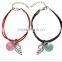diy custom star and moon charms wax cord couple bracelets 2017 handmade love heart charm wax cord bracelets for her and his gift