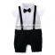 wholesale baby clothes 2016 western kids wear suspender set summer boys infant short cotton baby1 set newborn clothes